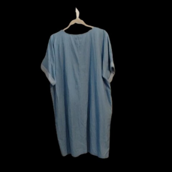 NWOT Old Navy embroidered chambray dress - Picture 3 of 5